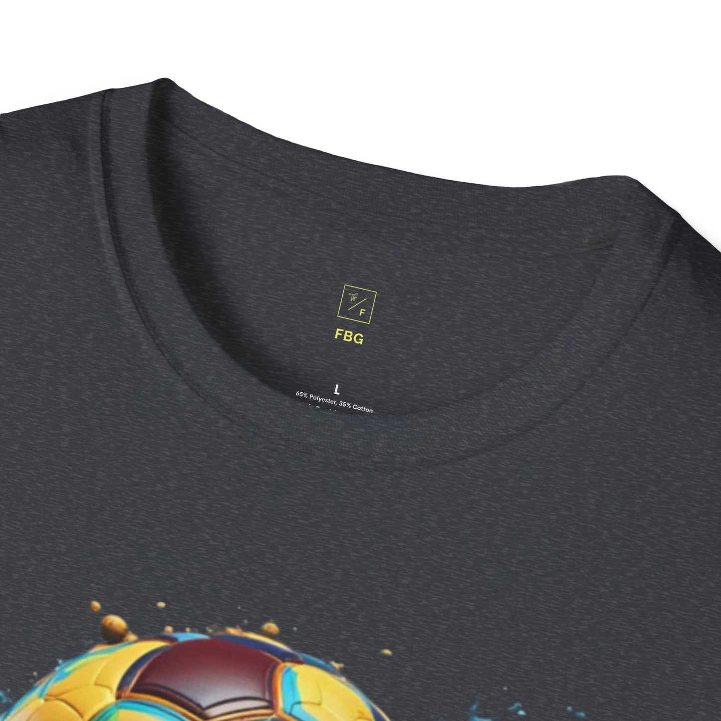 Soccer Ball Shirt, Soccer Splash, Multicolor, Color Variety, Football, Sports Shirt, Unisex Softstyle T-Shirt